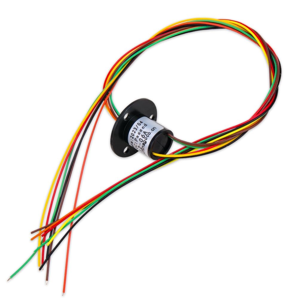 12.5mm 300Rpm 6 Wires CIRCUITSx2A Capsule Electrical Slip Ring for Monitor Ro...