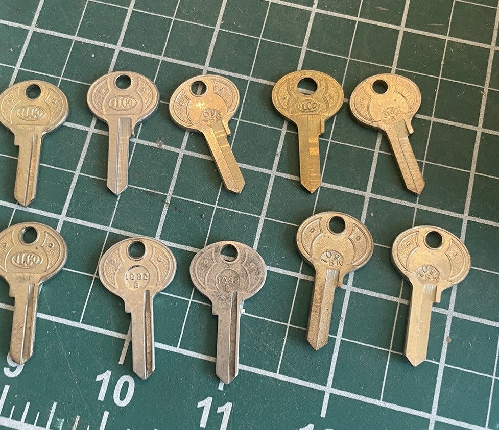 10 Ilco 1092b Master Padlock M2 Blanks Vtg Crescent Imprint Locksport Locksmith