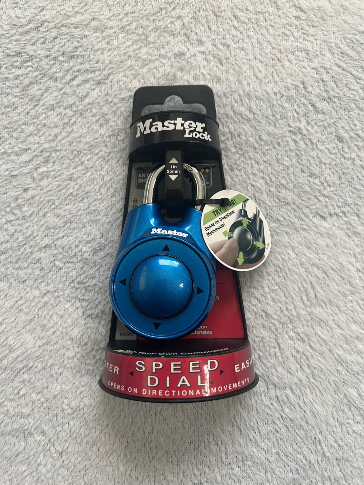 Master Lock 1500ID Speed Dial Combination Lock Blue New