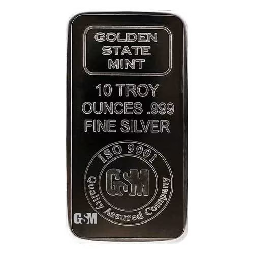 Silver 10 oz Golden State Mint Bar