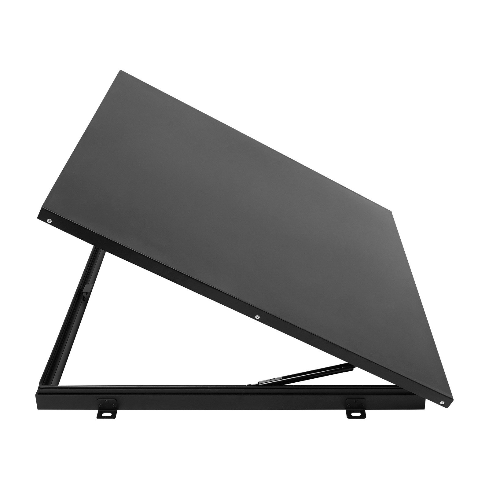 Modern Black Aluminum Roof Hatch with 90° Opening and Hydraulic Support
