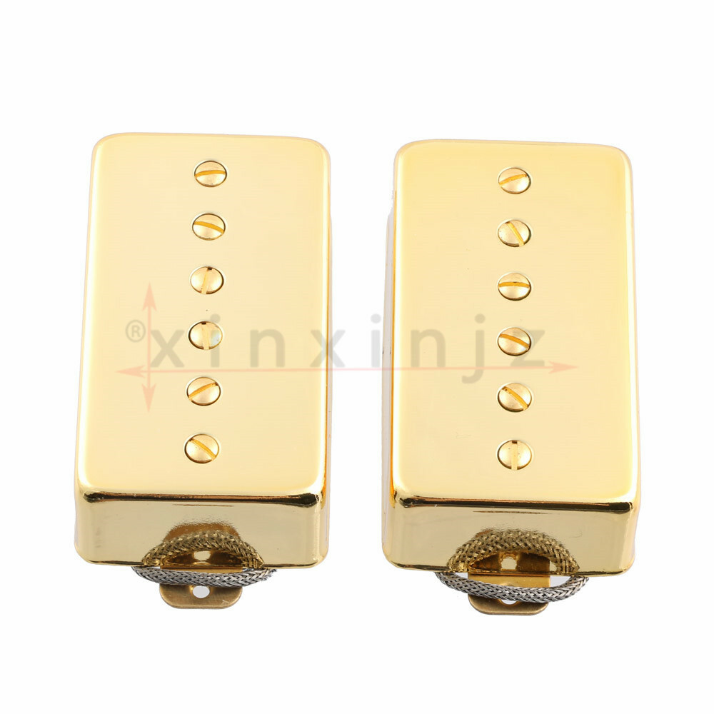 Humbucker Sized single Coil Pickup P90 Alnico V Guitar Pickup Set Gold