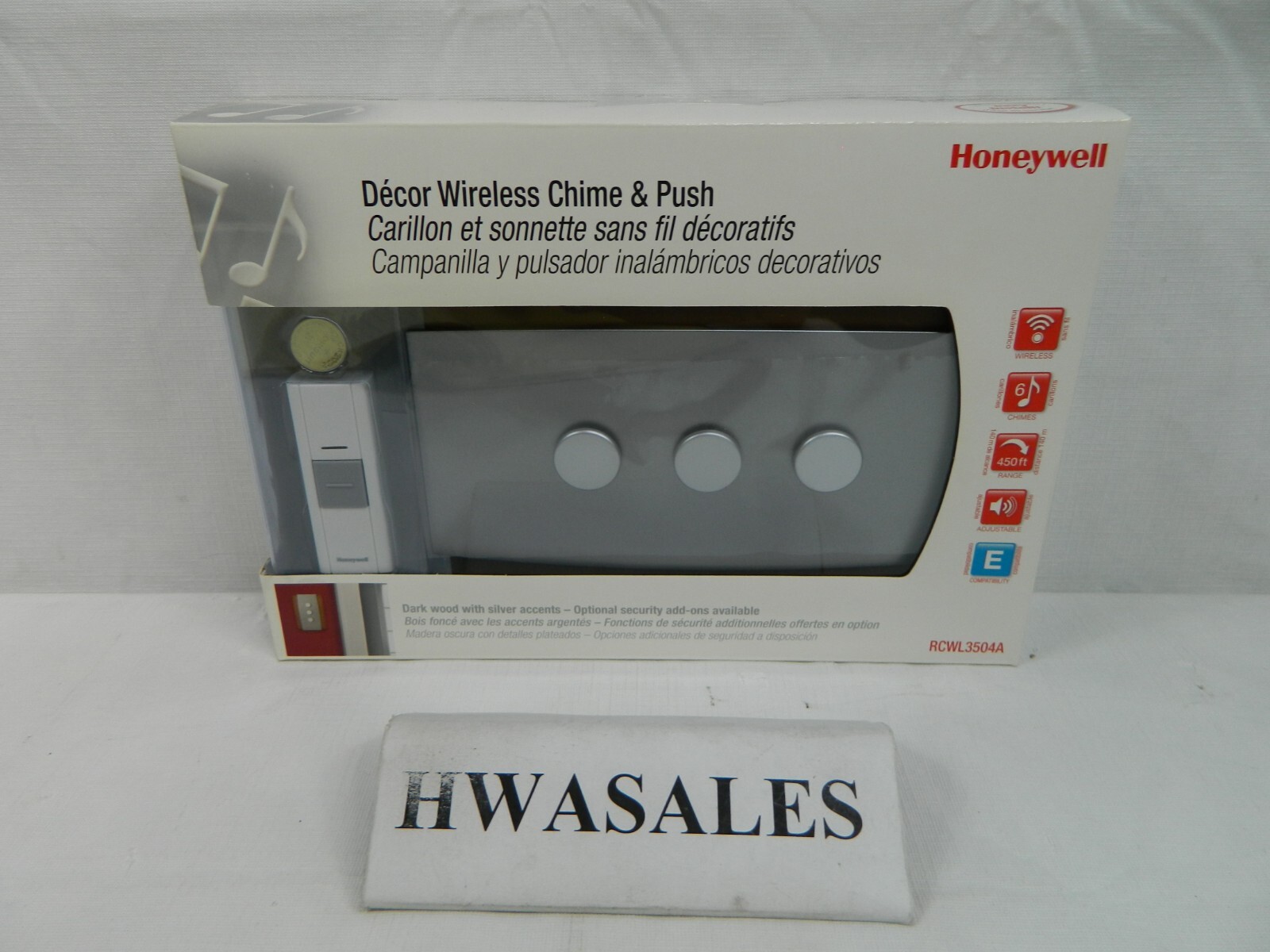 Honeywell Decor Wireless Chime & Push RCWL3504A