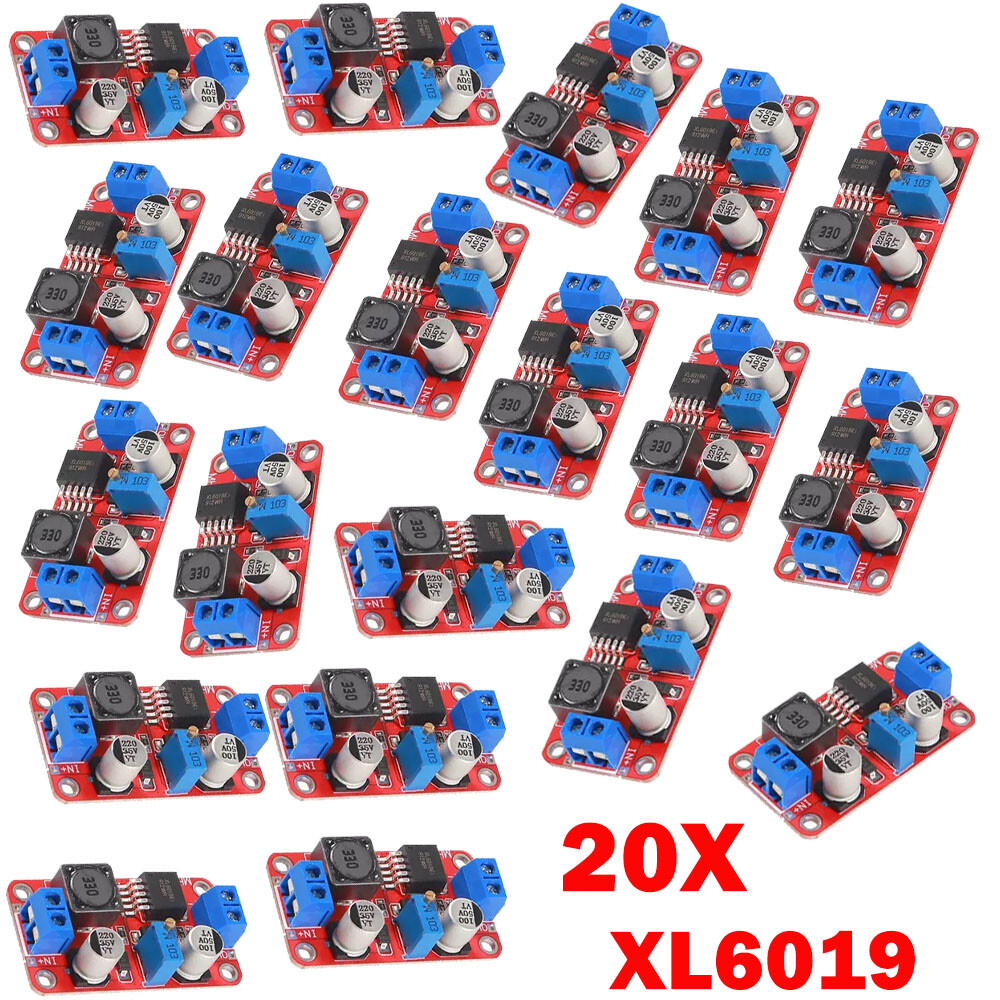 20PCS XL6019 30W 5A DC Boost Adjustable Voltage Converter Step Up Modules USA