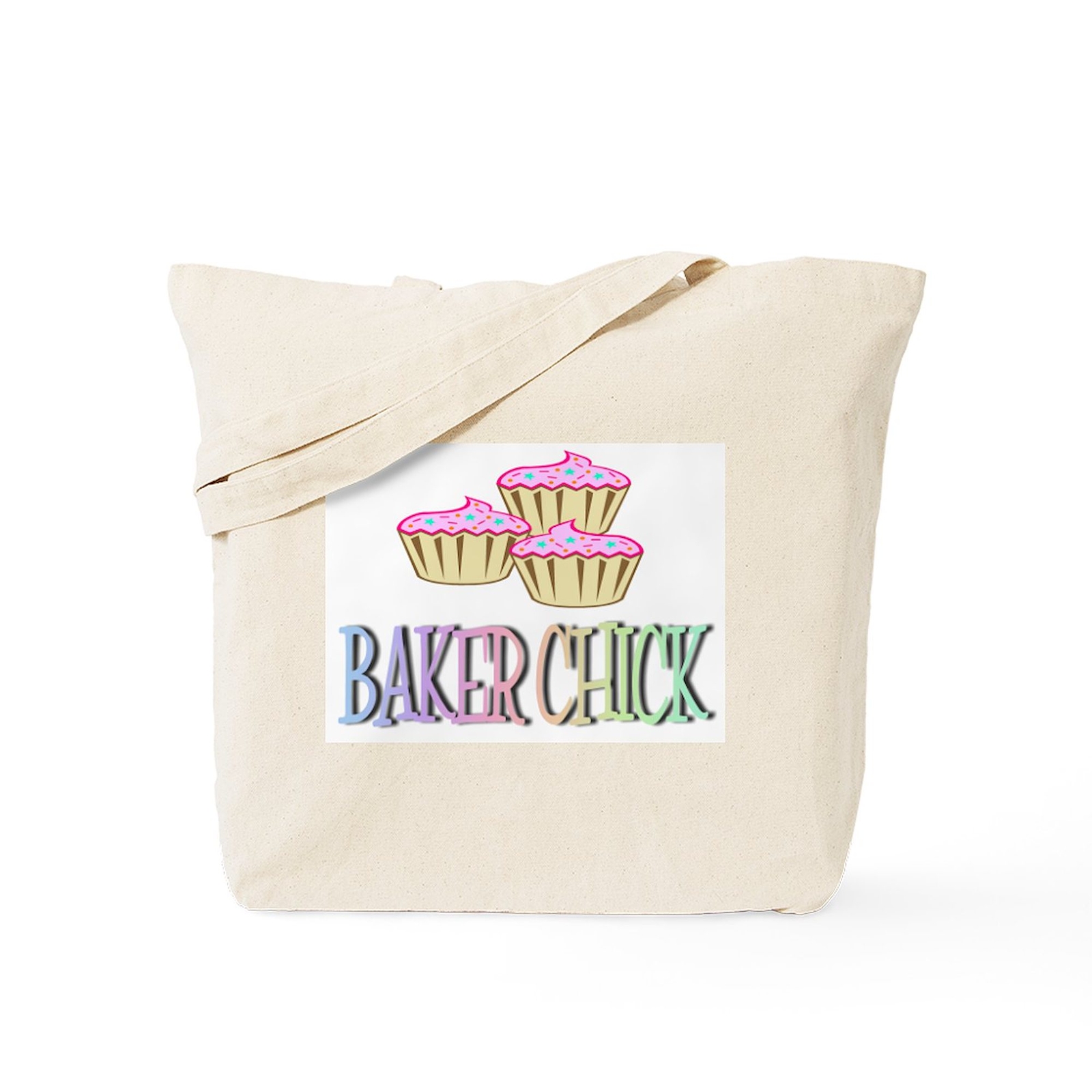 CafePress BAKER CHICK PINK CUPCAKE Tote Bag (175980571)