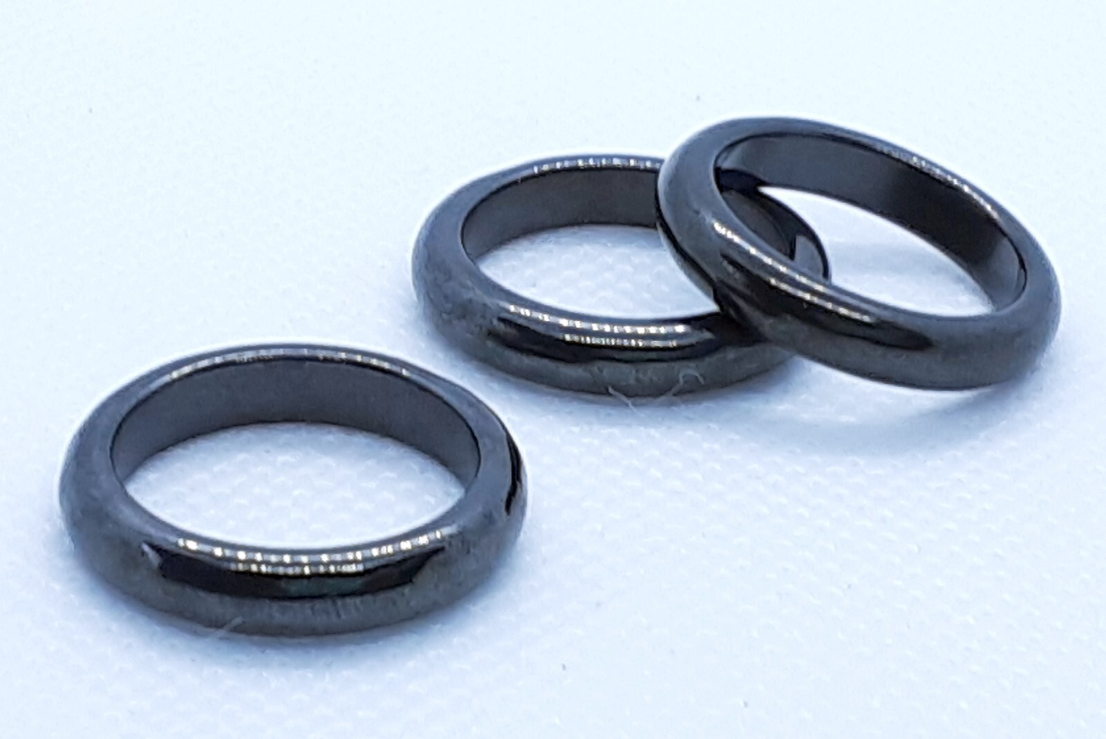Ring Hematite Size 7.25 Natural Stone Thin Band