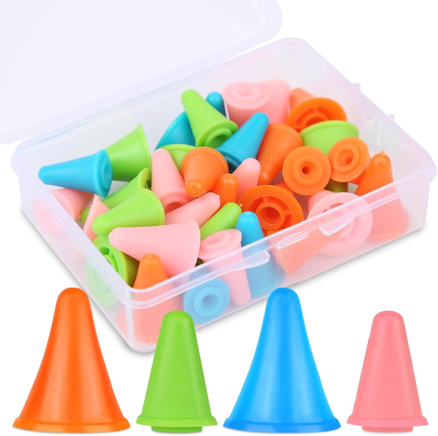 35 PCS Knitting Needle Stoppers, Colorful 35Pcs, Random Color
