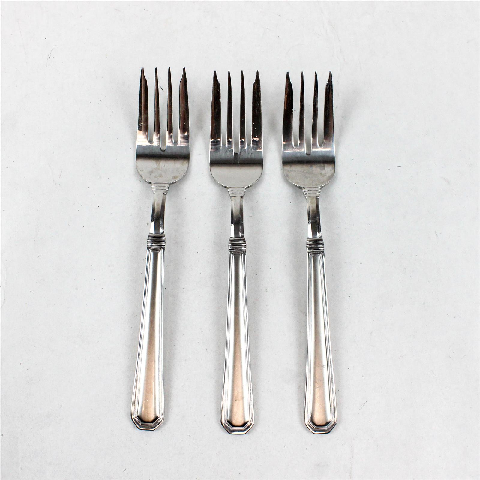 Lot of 3 Pfaltzgraff Satin Providence 18/8 Salad Forks