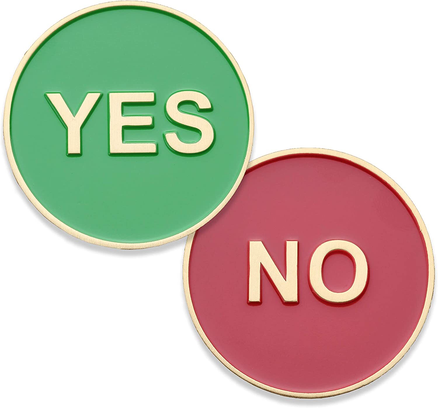 Yes or No Flip Challenge Coin