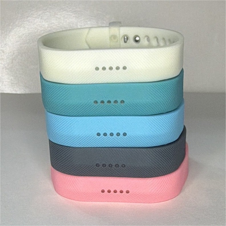 Fitbit Flex Silicone Adjustable Replacement Bands 5-Pack Pink Gray Blue Teal