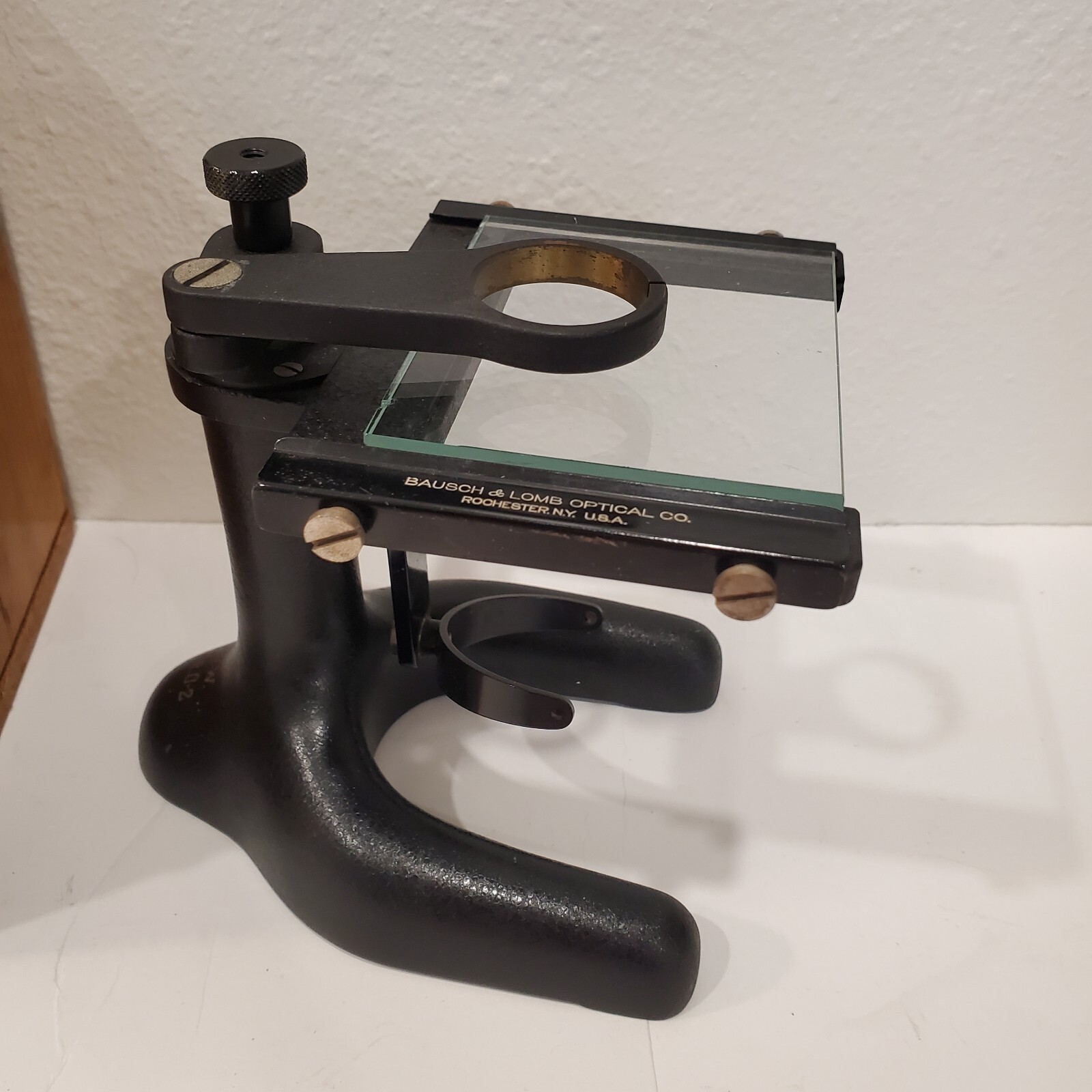 Antique 1800's Bausch & Lomb Optical brass cast iron  botanical microscope AS IS
