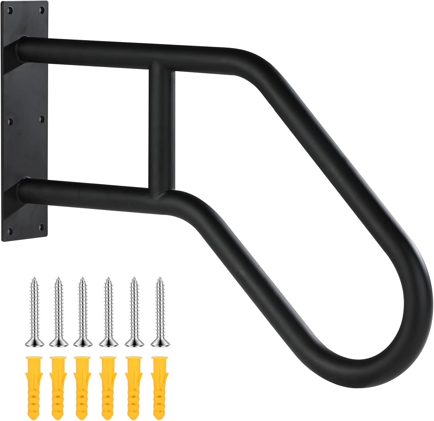 ROTHLEY Hand Rails for Outdoor Steps,Hand Wall Handrail-2, Black