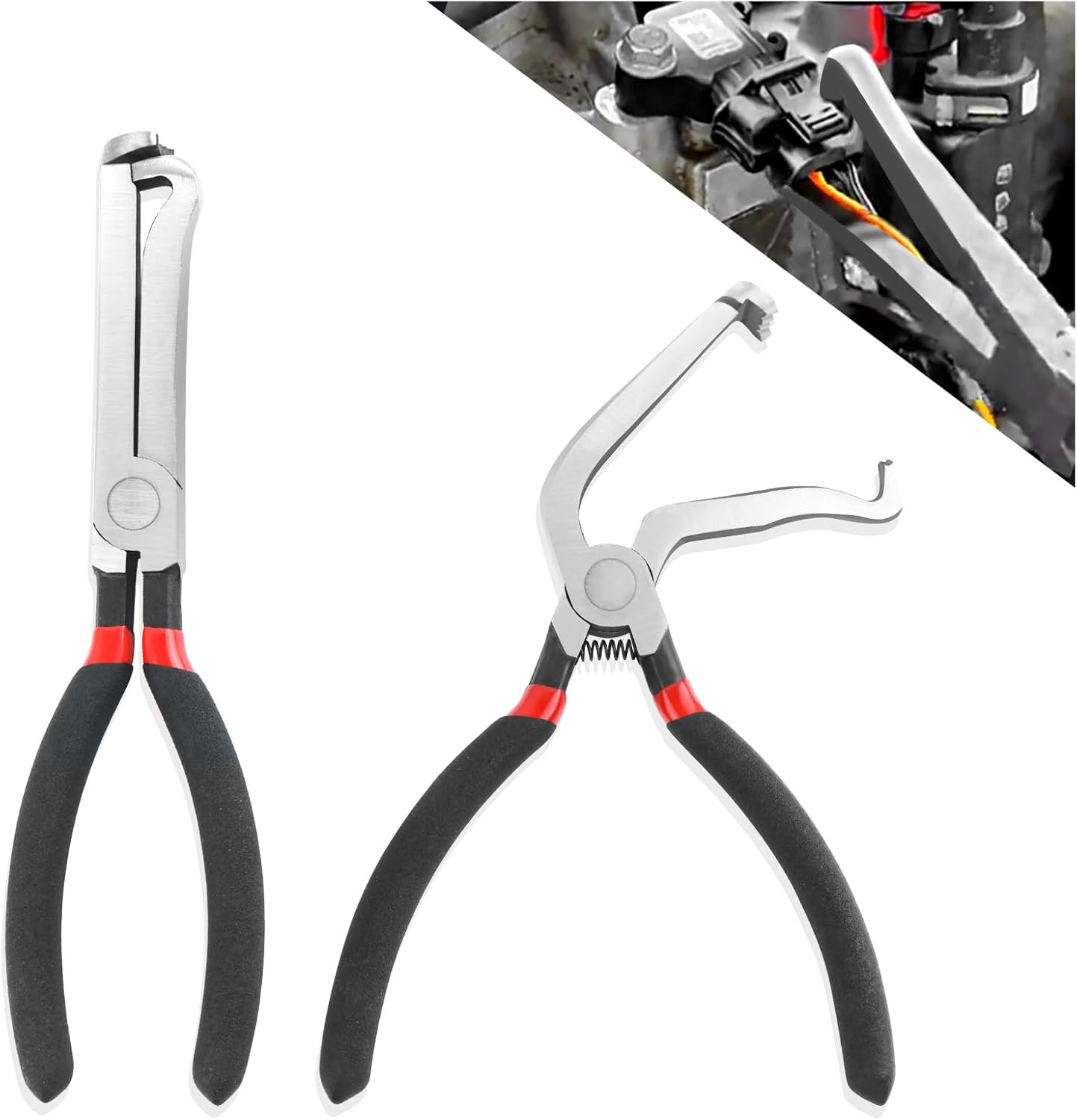 2PCS Electrical Disconnect Pliers, Electrical Connector Pliers for Cars with