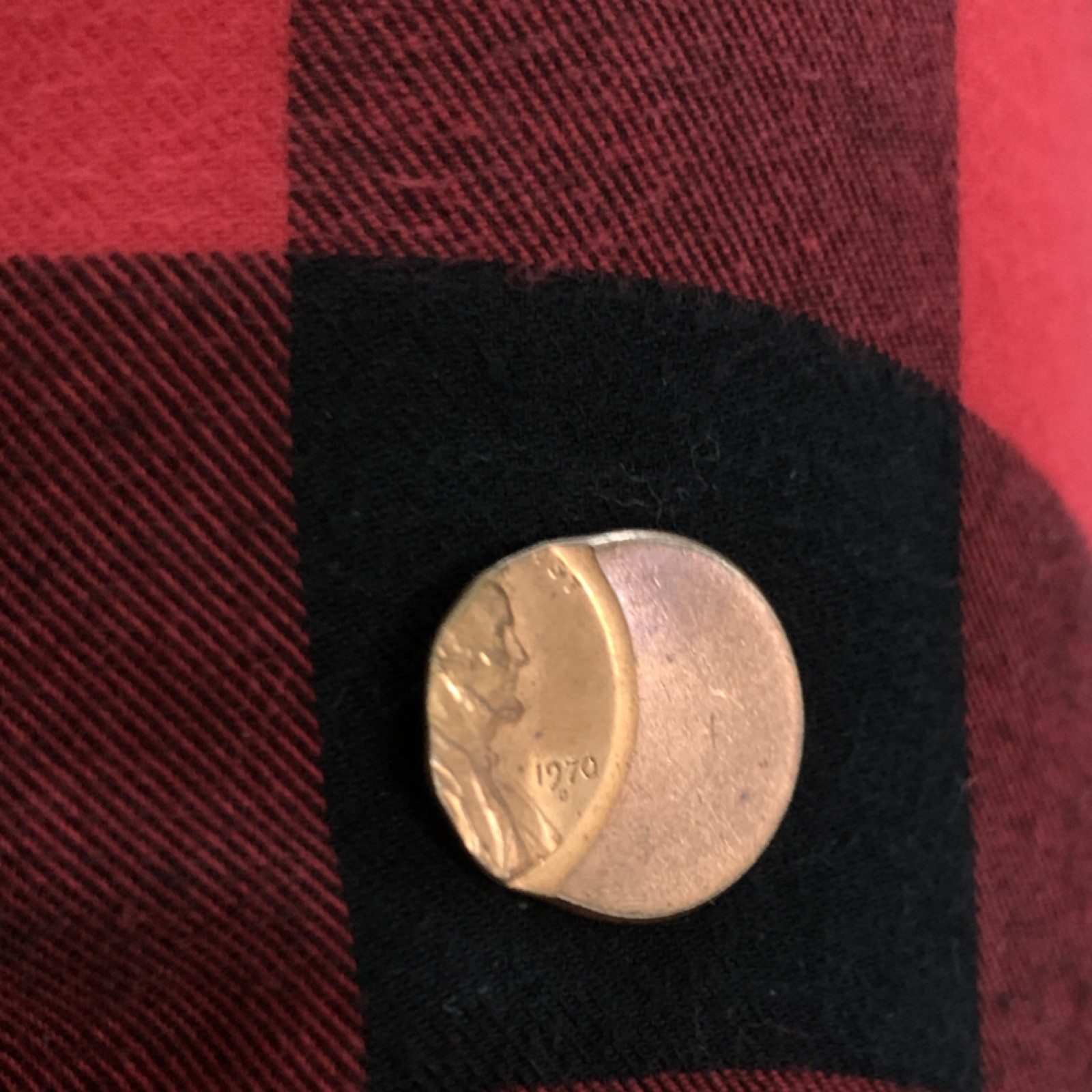 1970-D Lincoln Memorial Penny Small Cent Error Off-Center Partial Strike