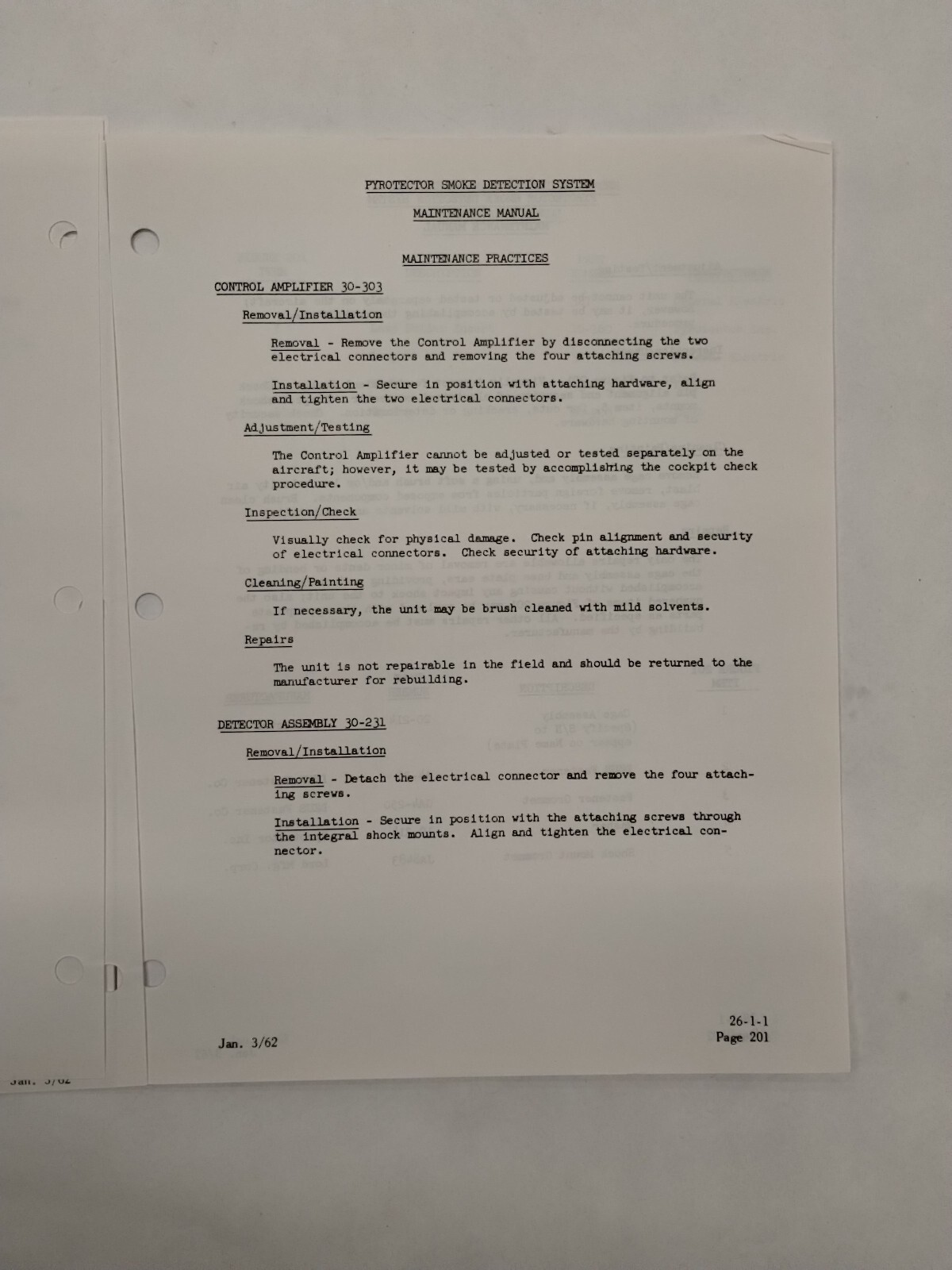 Pyrotector Incorporated Smoke Detection System Maintenance Manual-Original