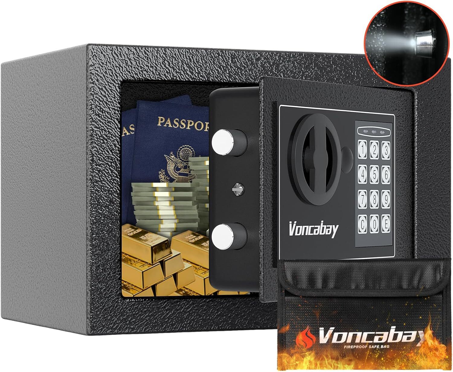 Caja Fuerte De Seguridad Para Dinero Cajas Fuertes Contra Fuego Pequeña