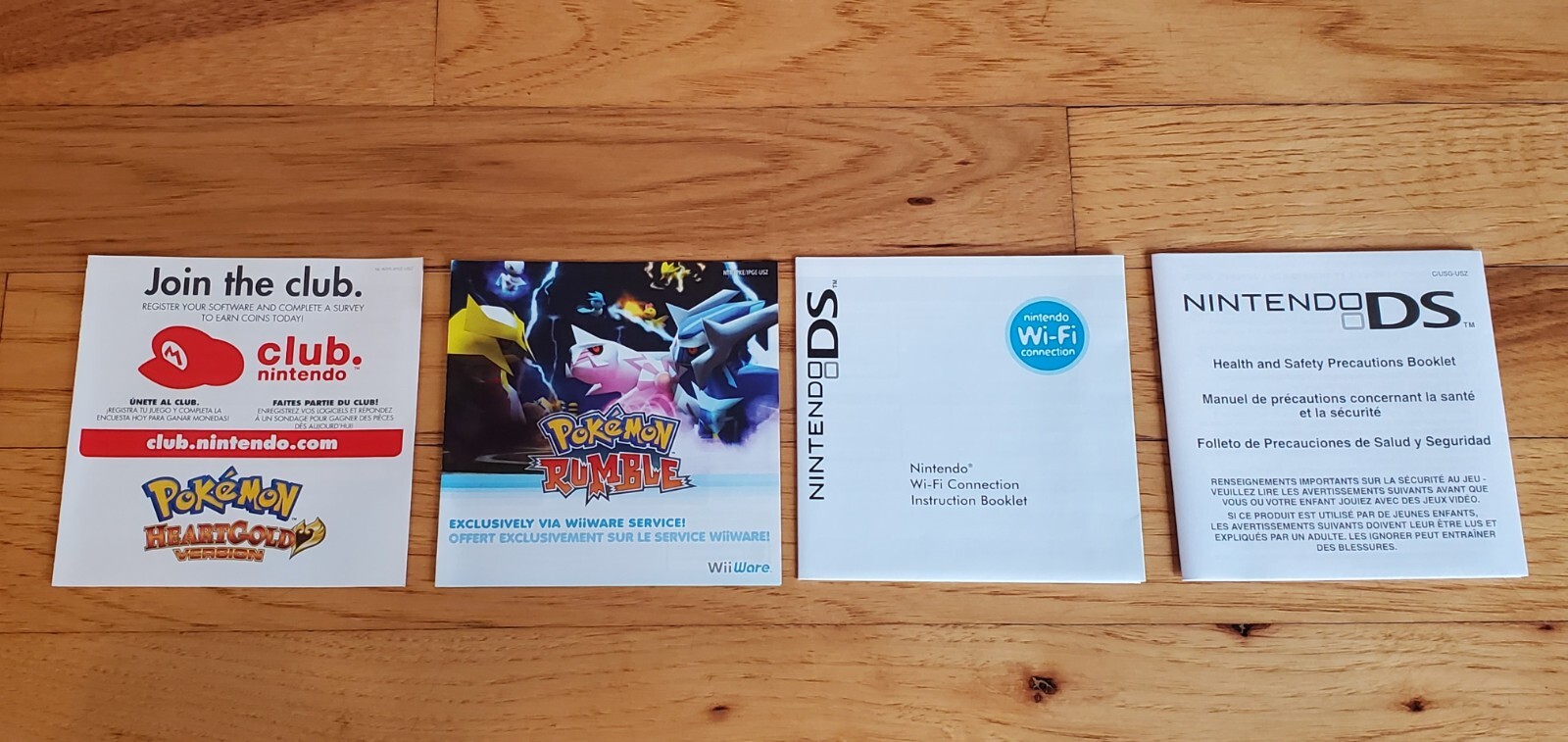 Pokemon HeartGold Version Nintendo DS Club Nintendo Rumble Insert Only NO Manual