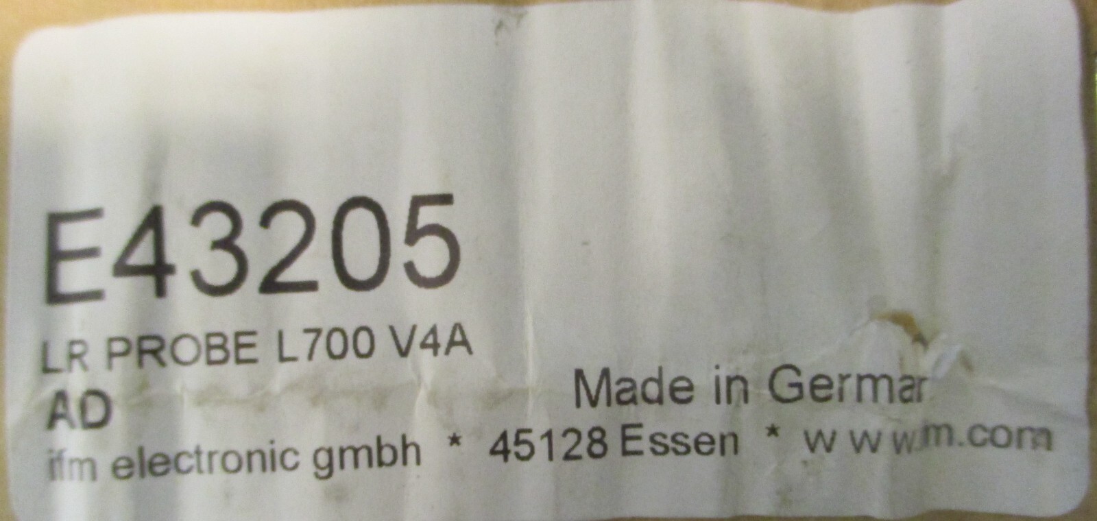 Ifm Electronic Gmbh E43205 Probe for Level Sensor LR Probe L700 V4A