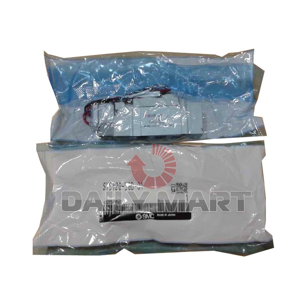Brand New SMC SY5120-5GD-01 5 Port Solenoid Valve Rubber Seal PLC