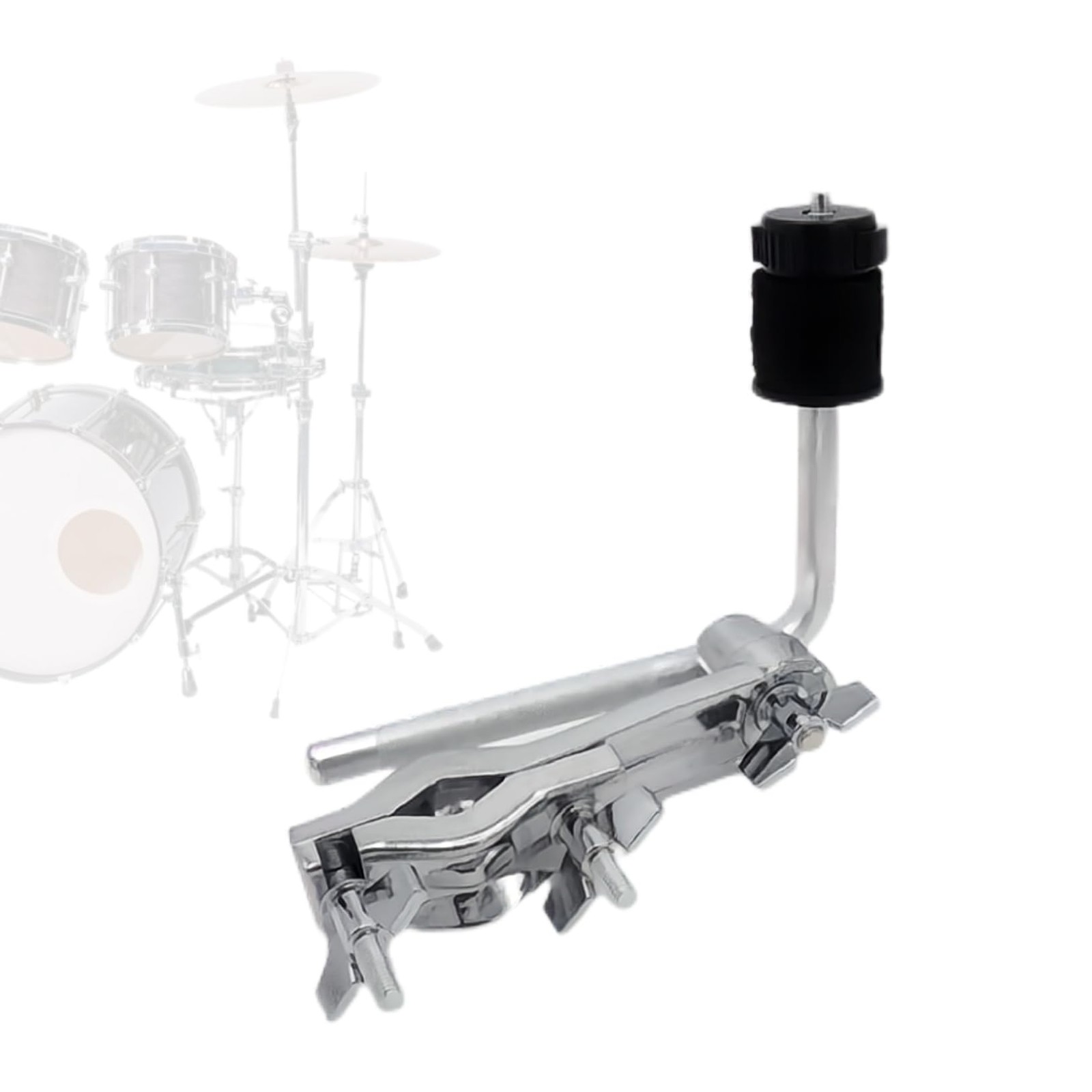 Cymbal Stand Clamp with Boom Arm, Drum Set Extension Mount for Percussion Ins