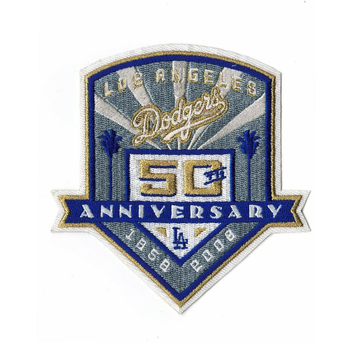 2008 Los Angeles Dodgers 50th Anniversary Season Home & Road Jersey Sleeve Patch