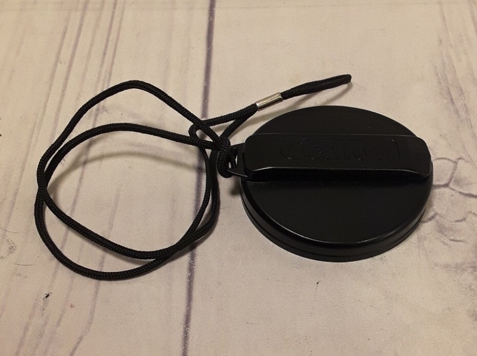 Canon E57 video camera Lens Cap 49mm & Shoulder Strap