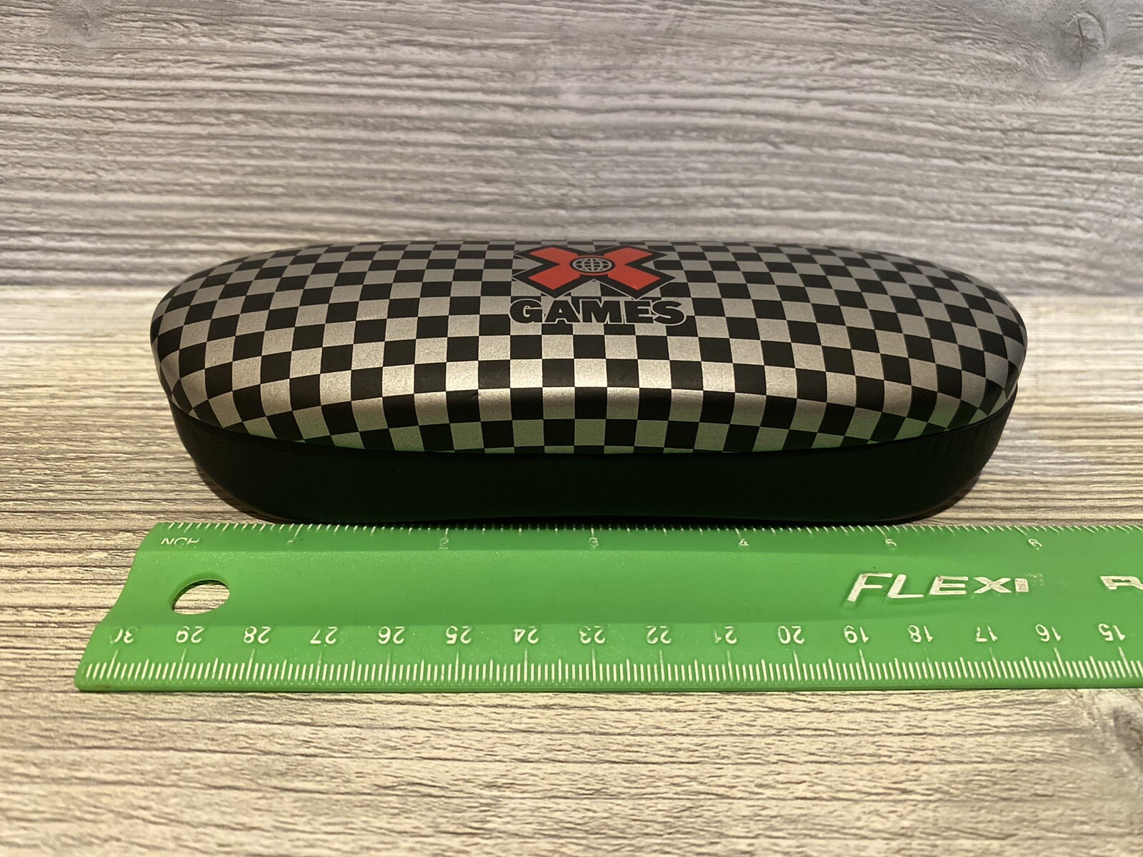 X Games Eye Glass Sunglasses Hard Case Logo Red Felt Lining Case Only EUC