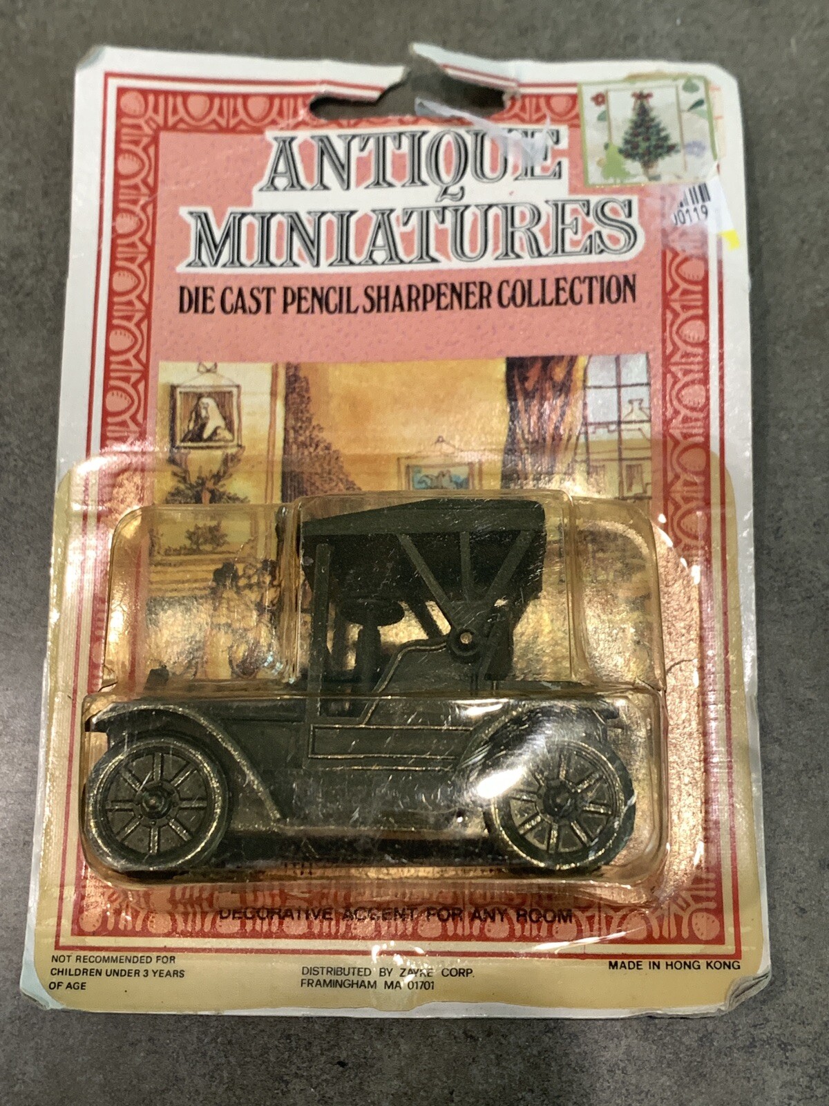 NIB Vintage Die-Cast Miniature Antique Finished Car Pencil Sharpener No 1906