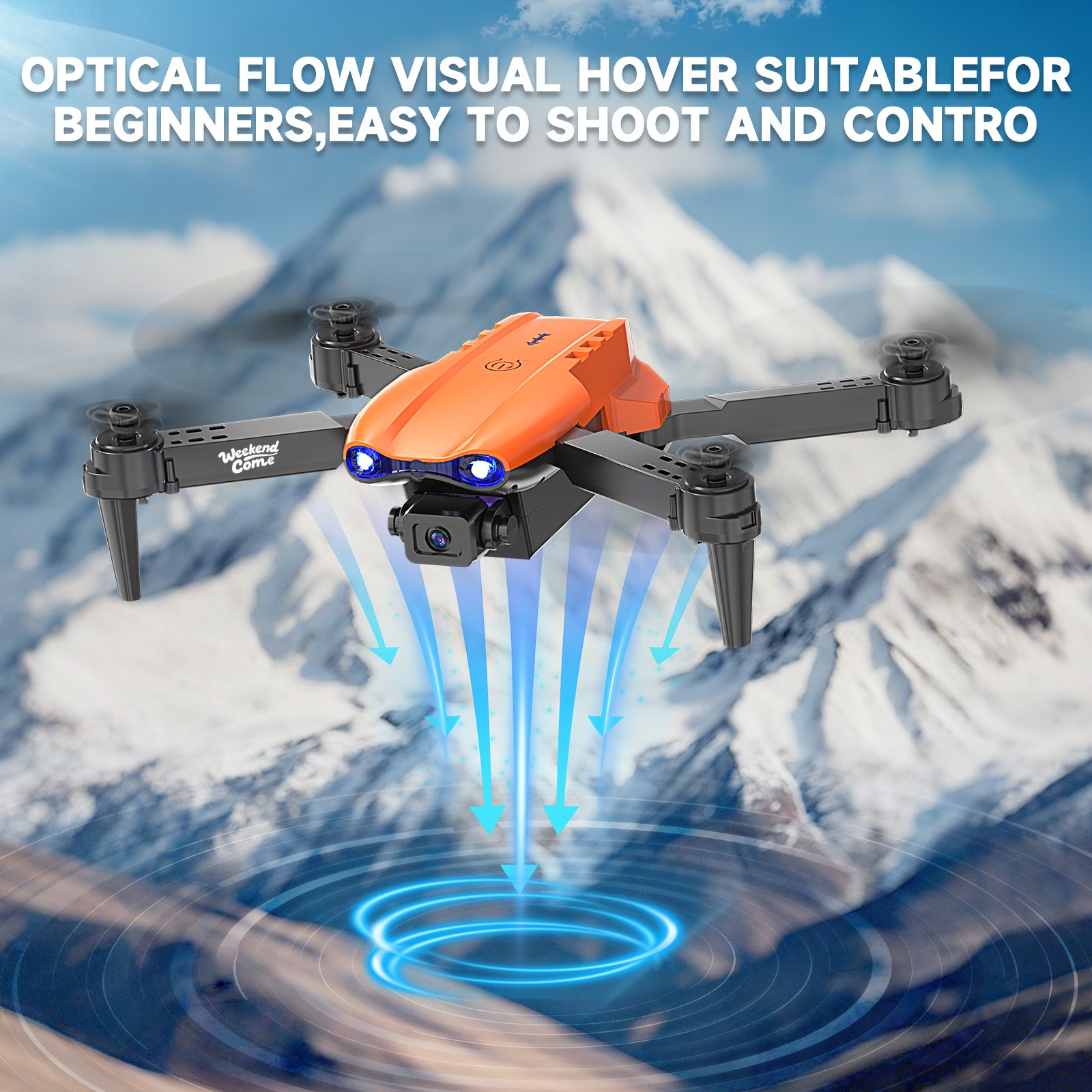 RC Drone HD Dual Camera WiFi FPV Foldable Quadcopter Remote Control 4 Battery