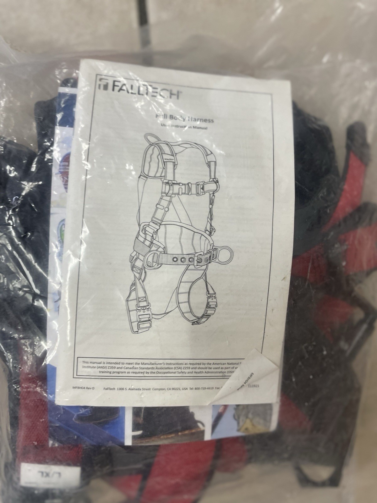 FallTech Large/XL 7008CLX Tradesman Pro Standard Non-belted Harness Polyester