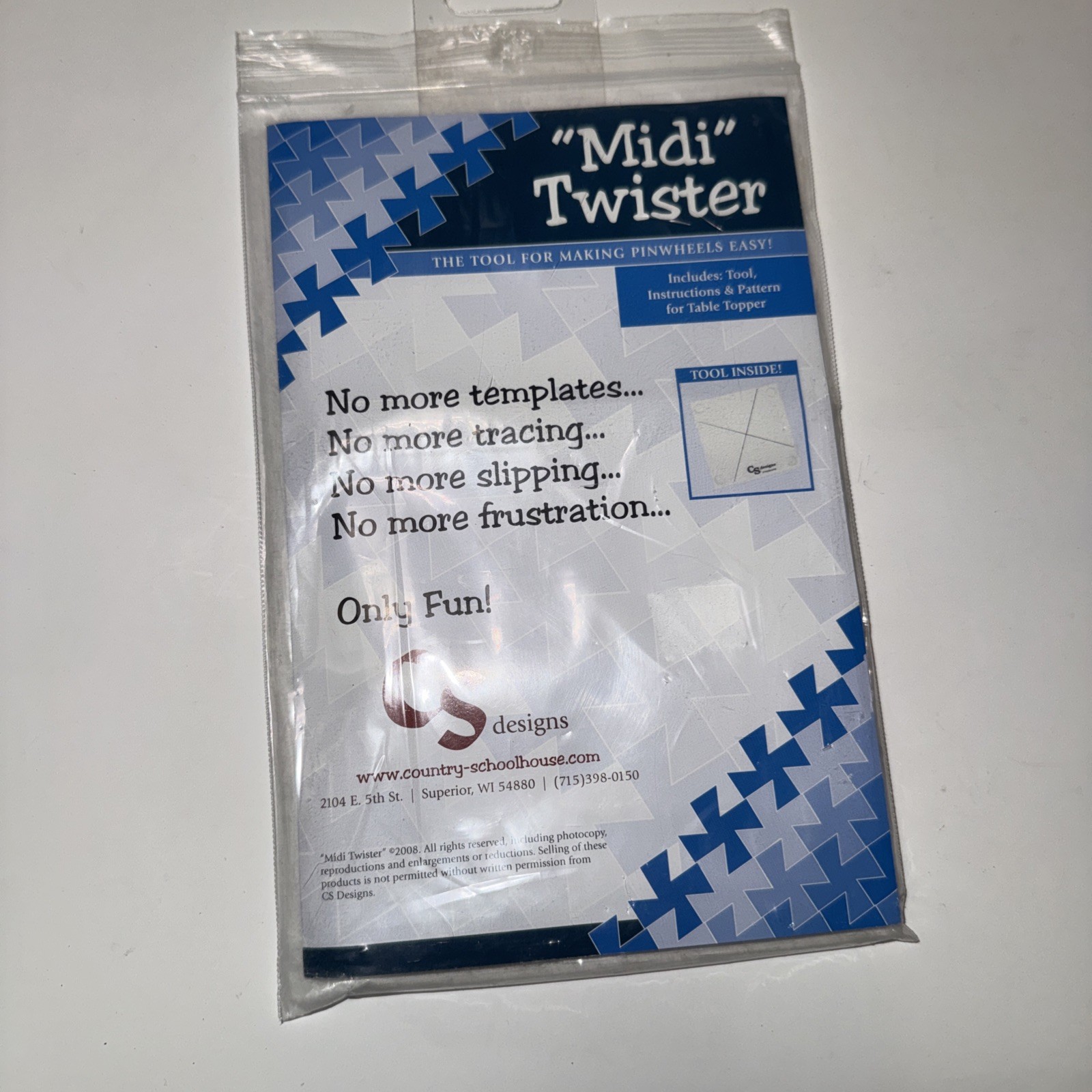 Midi Twister Tool Quilt Template by Marsha Bergren for Twister Sisters