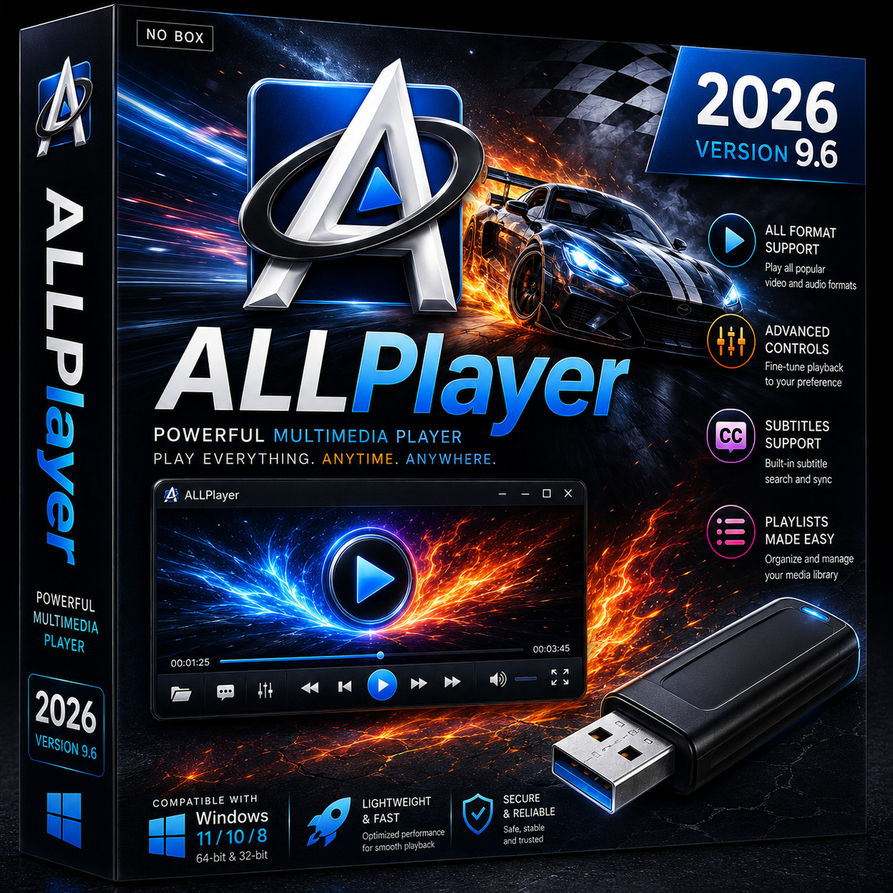 ALLPlayer Media Center Pro 2026 v9.6 Software Video Music DVD Player ~ Windows