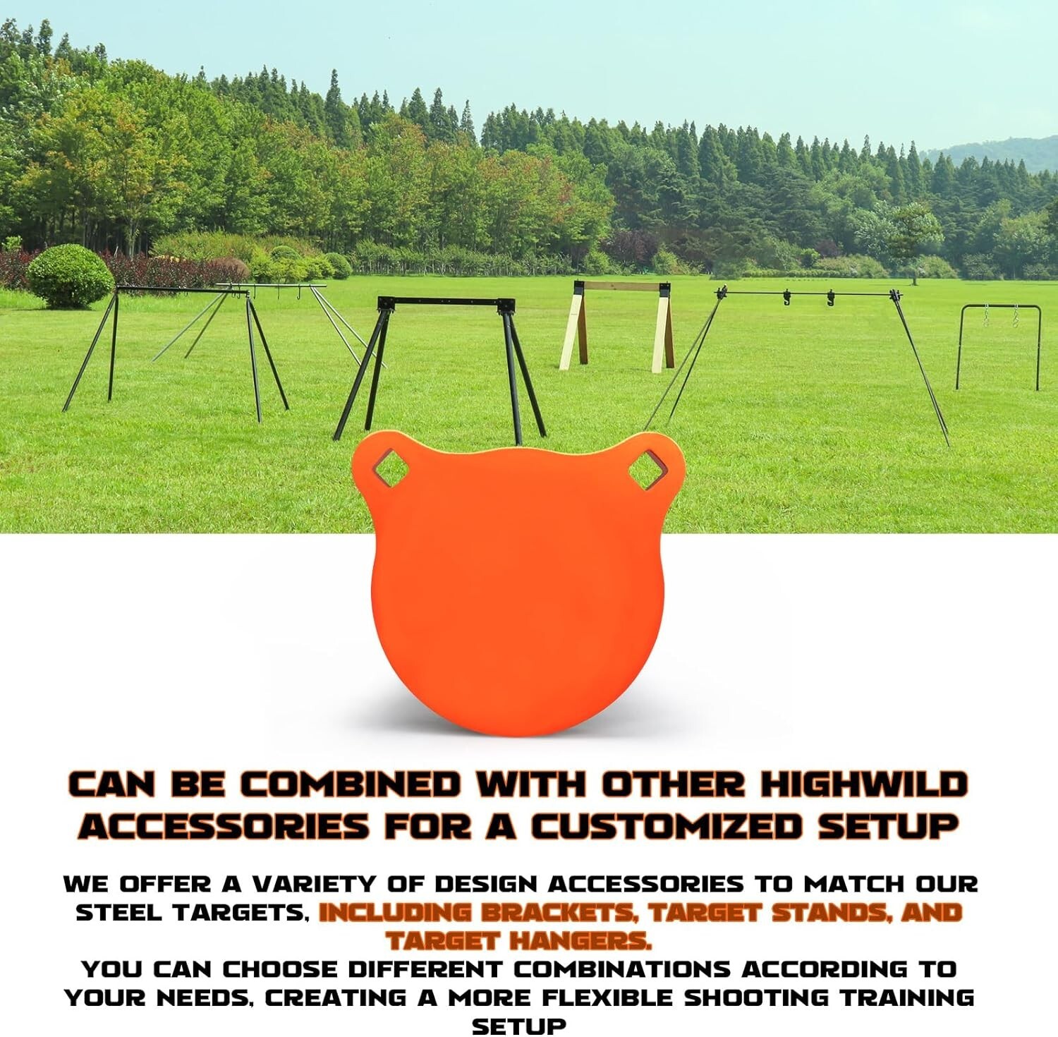 High Visibility 10x15 AR500 Steel Shooting Target - Laser Cut & Durable Design