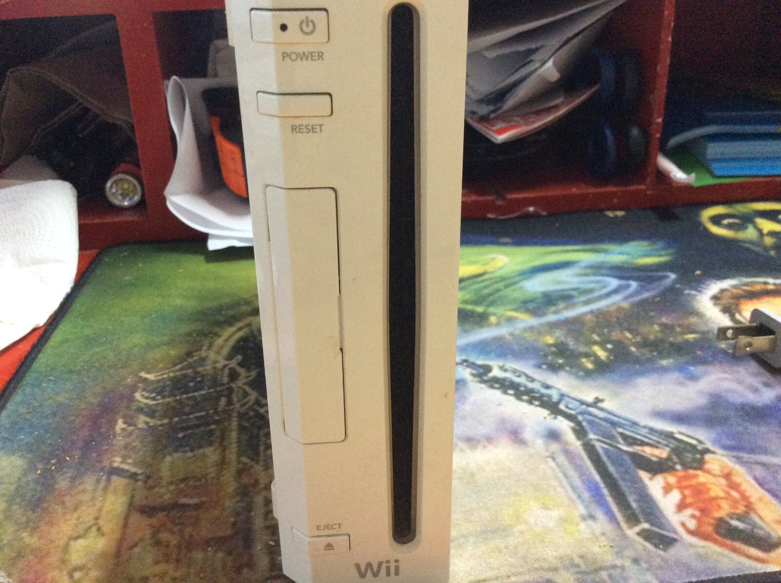 Nintendo Wii RVL-001 White Console W/ Power Cable + Controller, wand