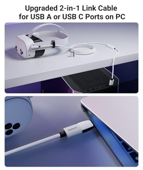 Link Cable with Charging 16FT Compatible with 16ft With Adapter White