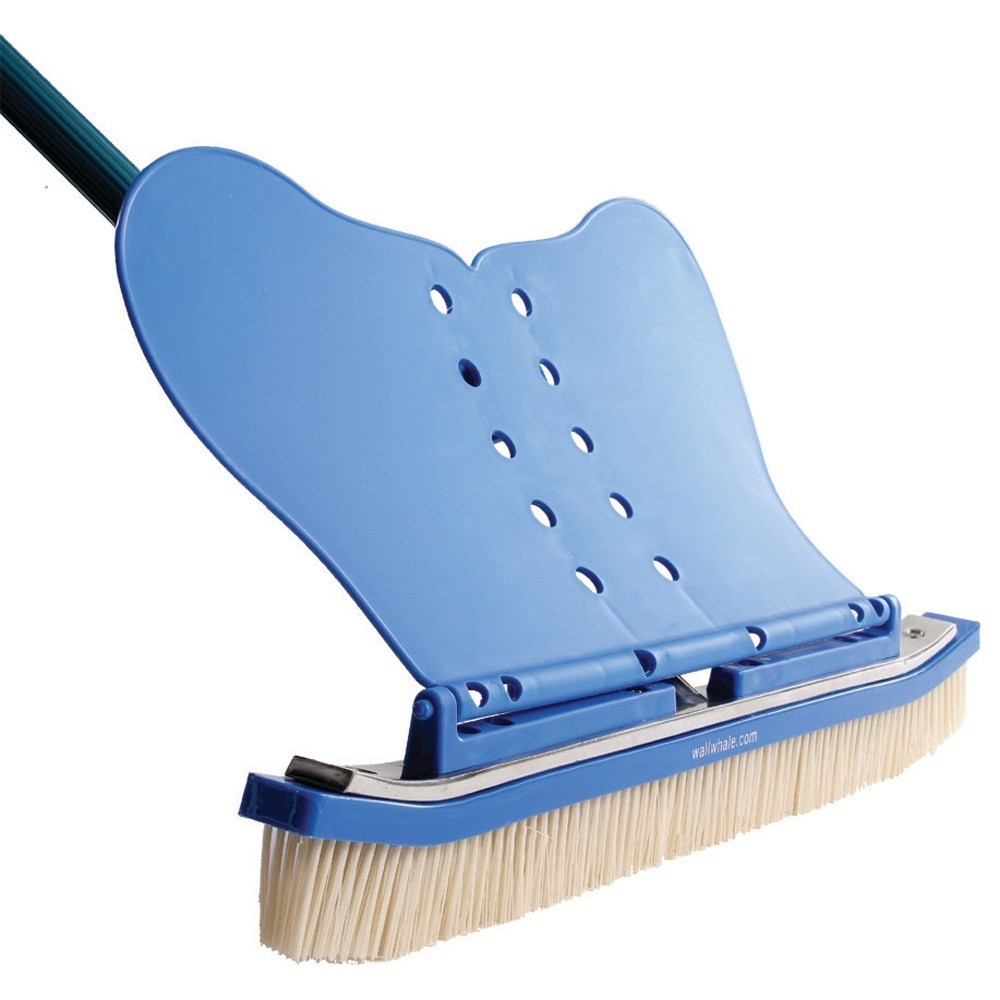 Wall Whale Classic 18 Inch Swimming Pool Wall Cleaning Brush W/ Nylon Bristles