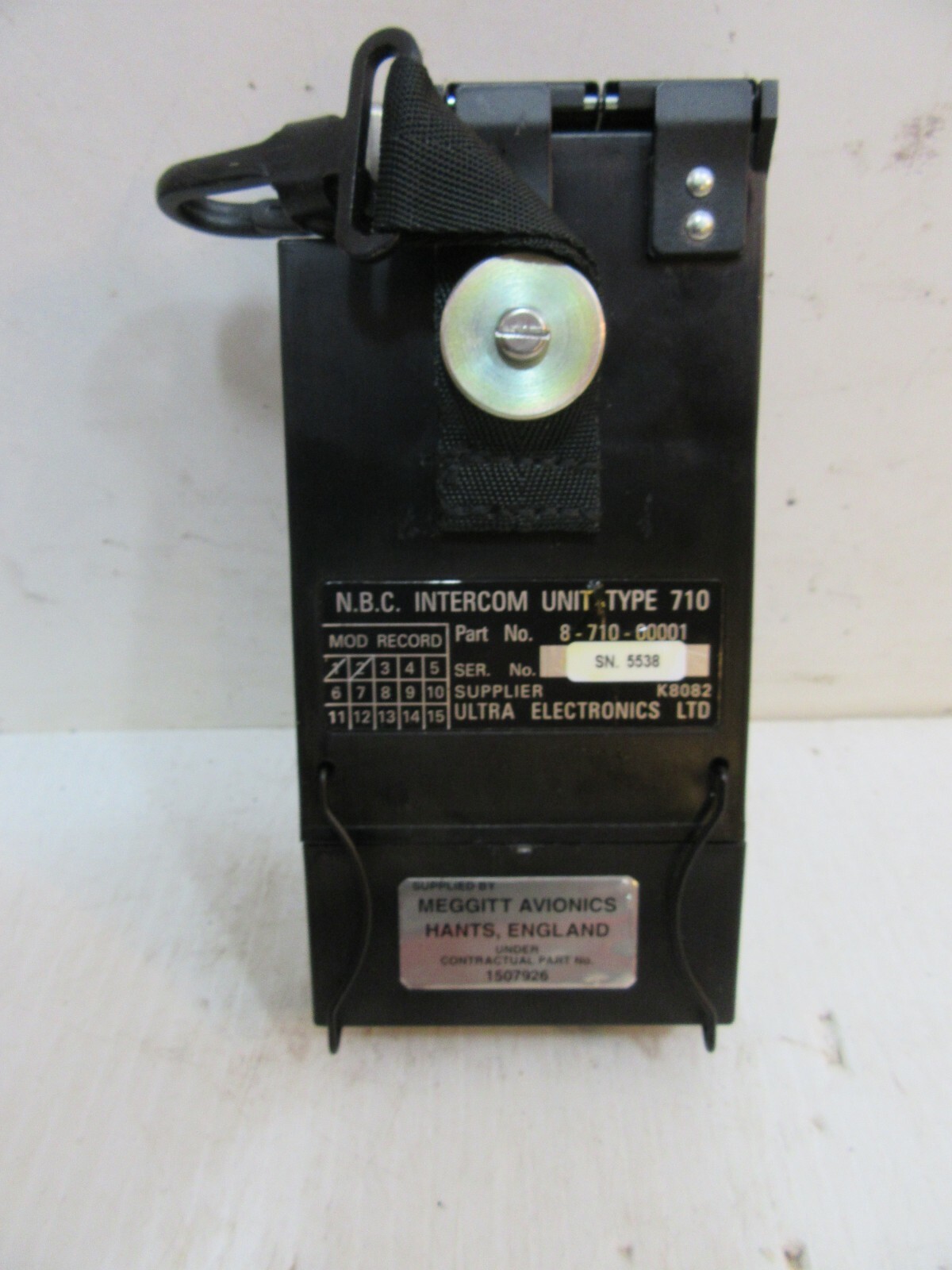 N.B.C I/C UNIT TYPE 710 USAF? RAF? AIRCRAFT HEADSET & MICROPHONE INTERCOM UNIT
