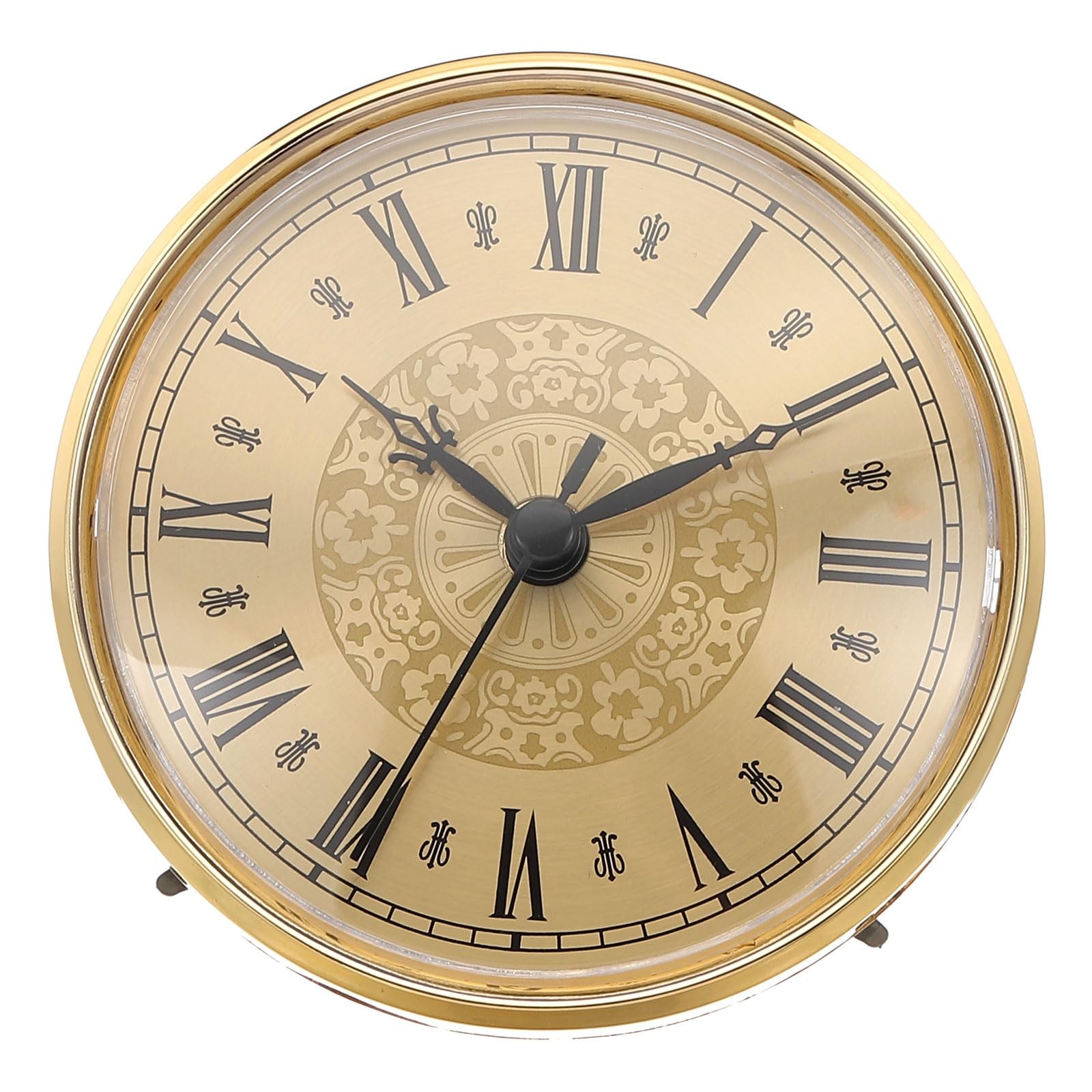 PATIKIL 4.3" 110mm Quartz Clock Insert, Round Large, Gold Tone