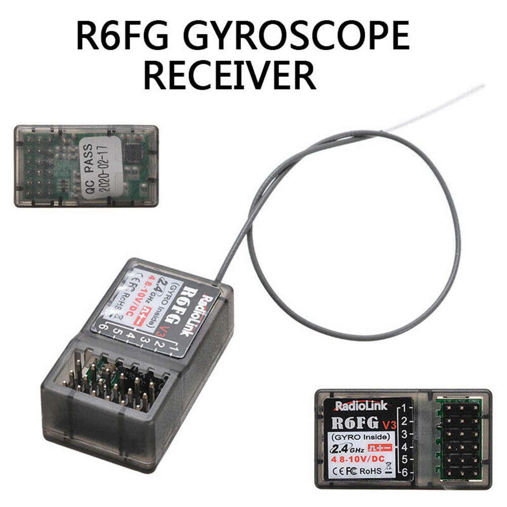 R6FG 2.4Ghz 6CH RC Receiver for Radiolink RC6GS RC4GS RC4G RC3S T8FB Transmitter