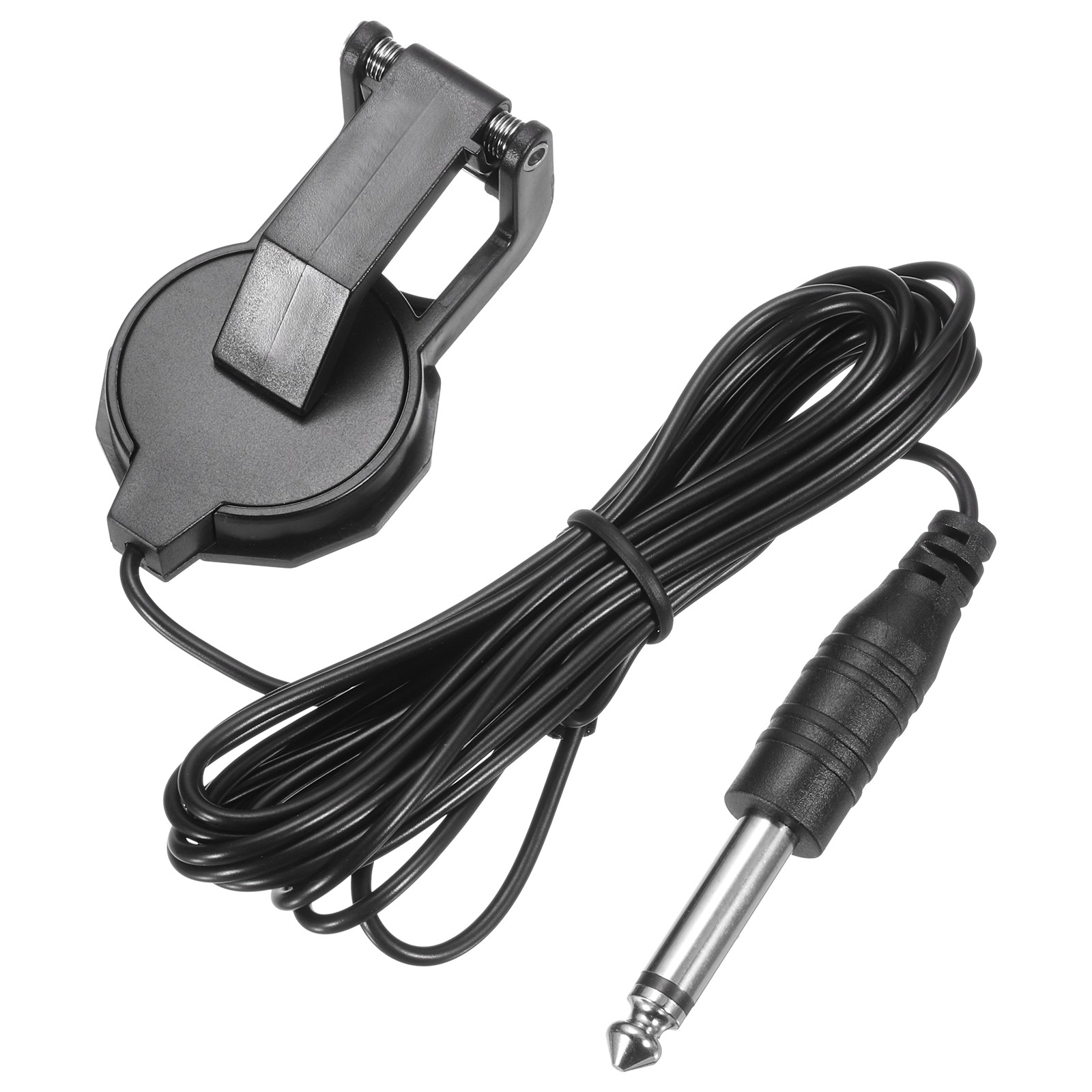 Clip-On Guitar Pickup with 1/4" Plug Instrument Guitar Microphone