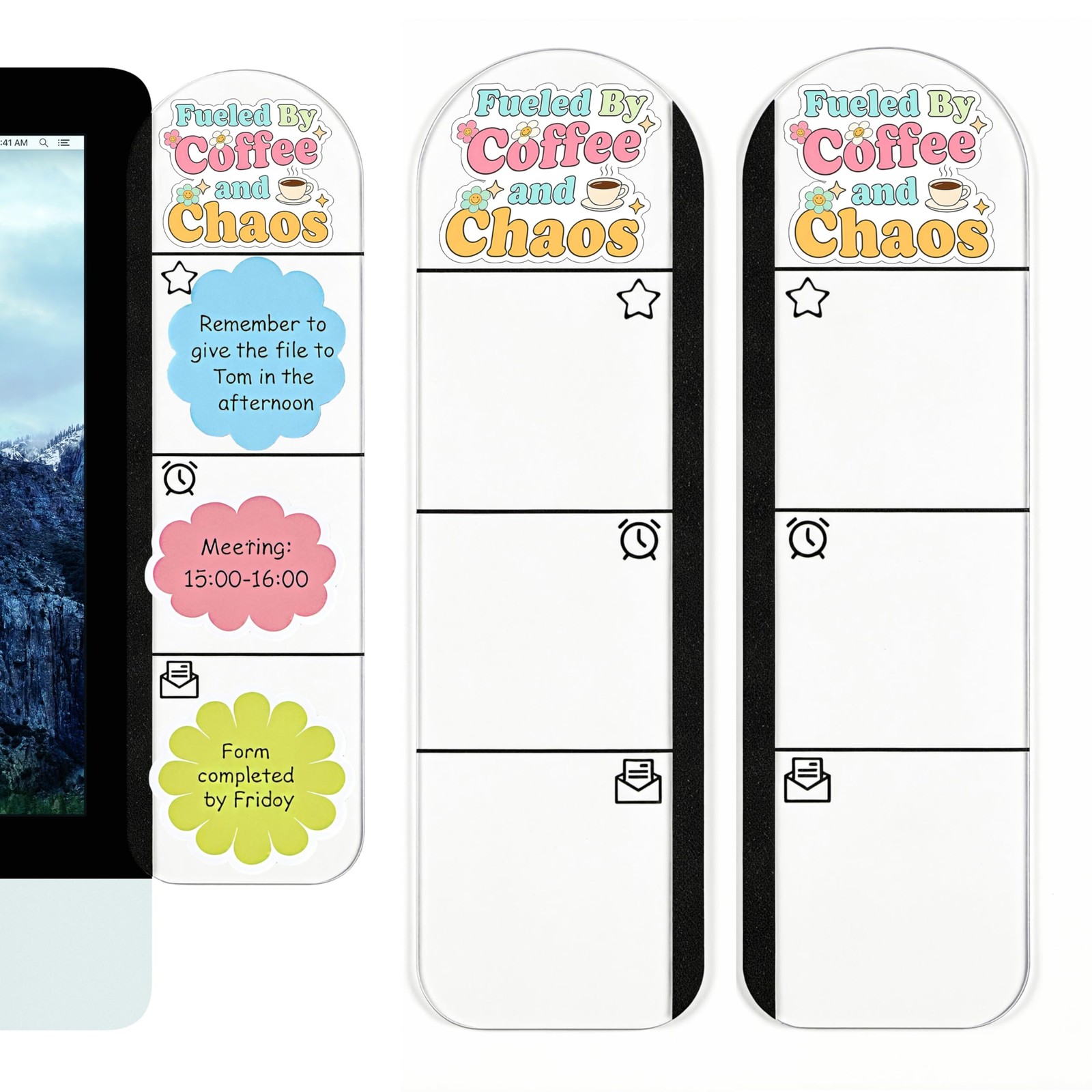 SU969QL Coffee Chaos Monitor Memo Board 2pc