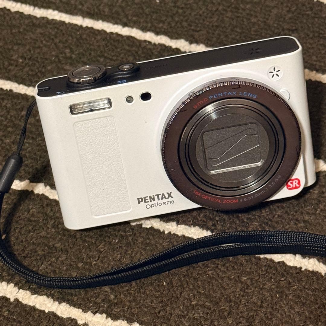 PENTAX Optio RZ18 White Compact Digital Camera Tested Great Condition