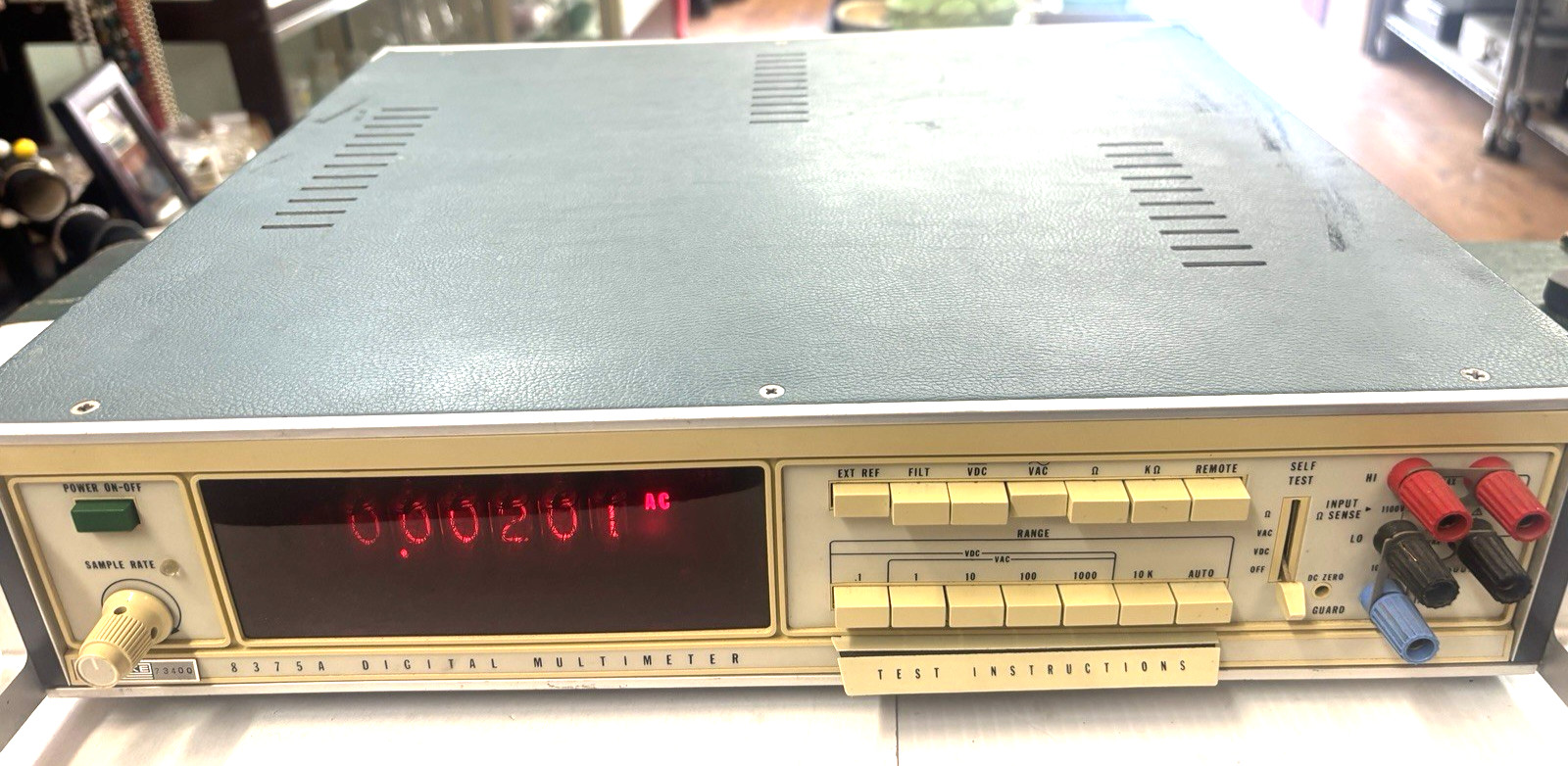 FLUKE 8375A DC Digital Multimeter 10ohms - TESTED WORKS WITH NIXIE TUBES !!