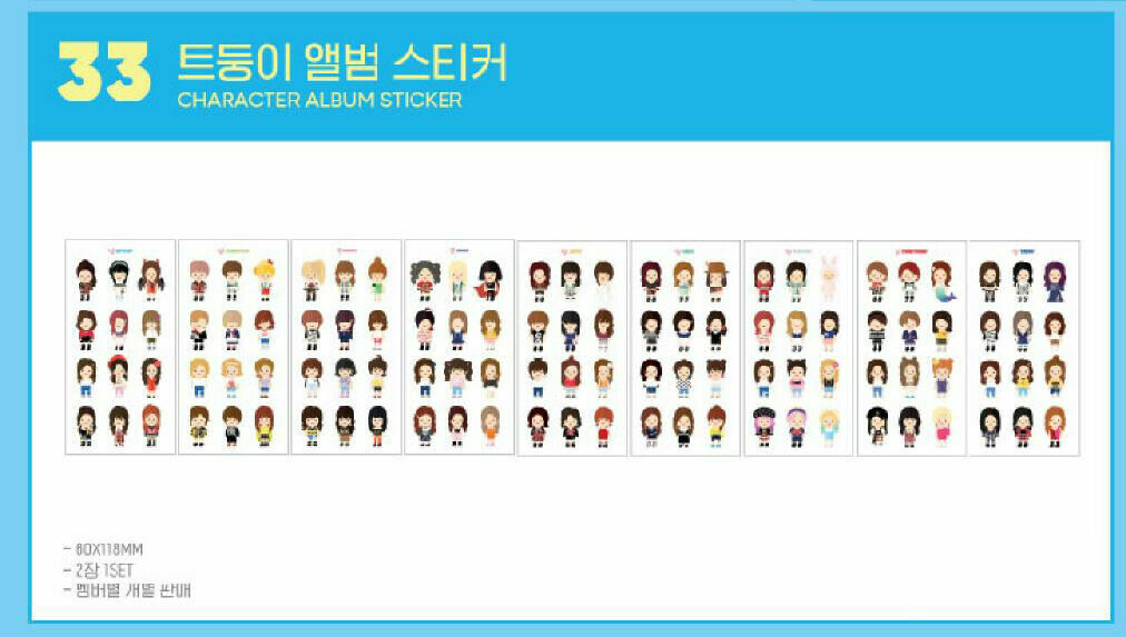 TWICE POPUP STORE Twaii's SHOP SEOUL OFFICIAL GOODS CHARACTER ALBUM STICKER NEW