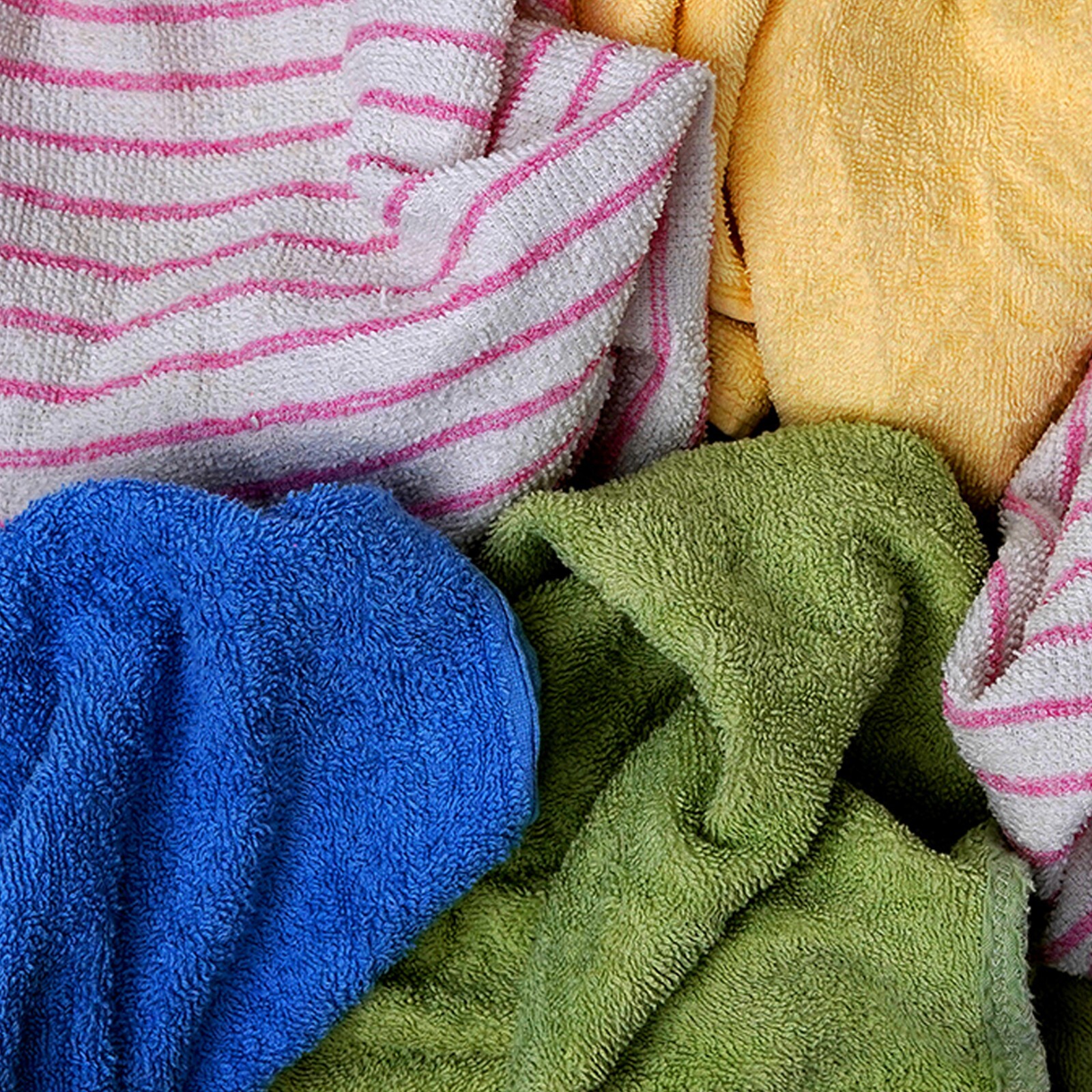 Color Terry Towel 100% Cotton Cleaning Rags-10 lbs. Bag - Multipurpose Cleaning