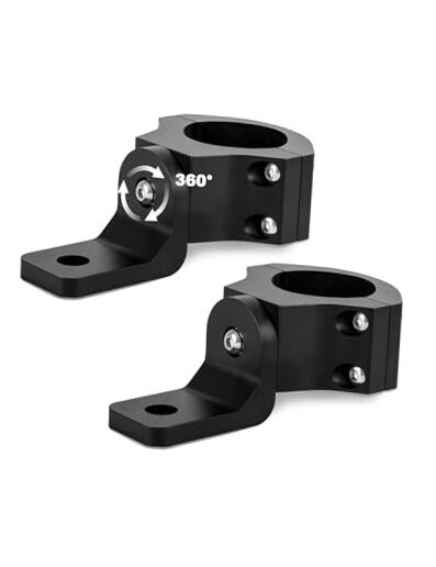 UTV Whip Mount & Light Bar Bracket - 360° Adjustment, Heavy Duty Alu Alloy