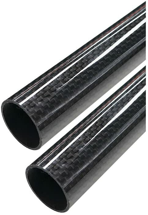 ARRIS 23mm x 25mm x 500mm 3K Roll Wrapped 100% Pure Carbon Fiber Tube Glossy Sur