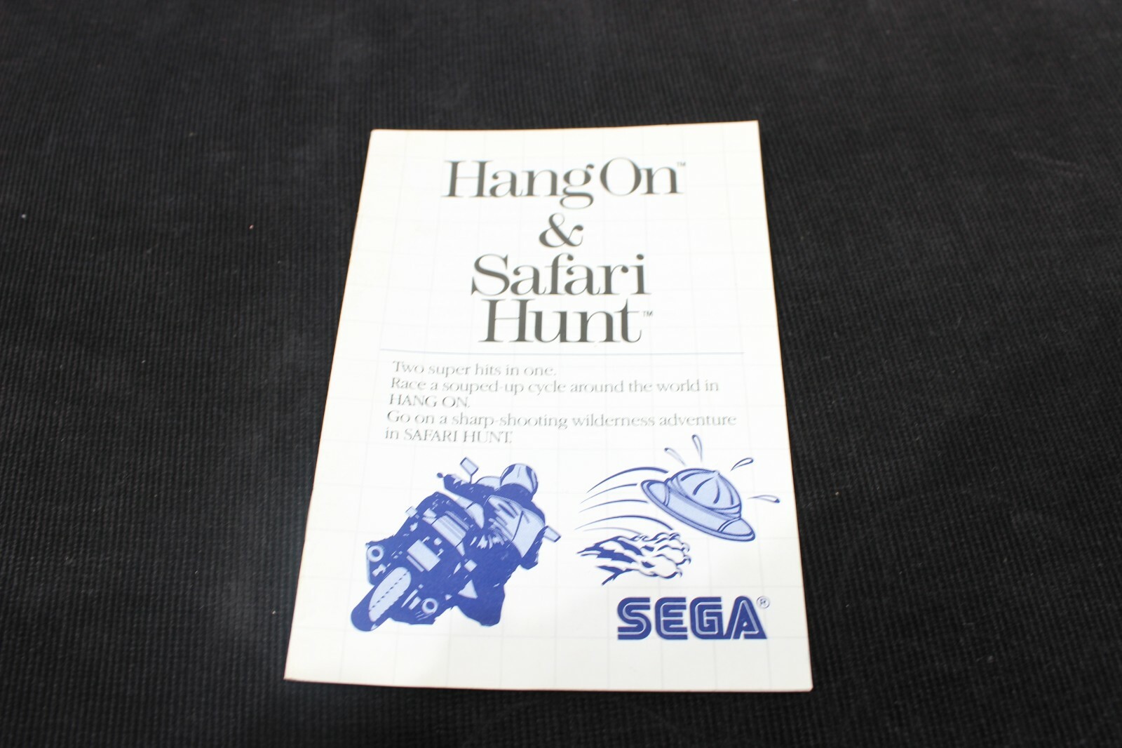 Hang-On / Safari Hunt (Sega Master) MANUAL only