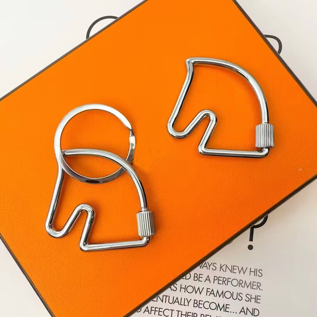 Fashion Unisex Silver Metal Horse Hanger Keychain Bag Charm Pendant Ornaments