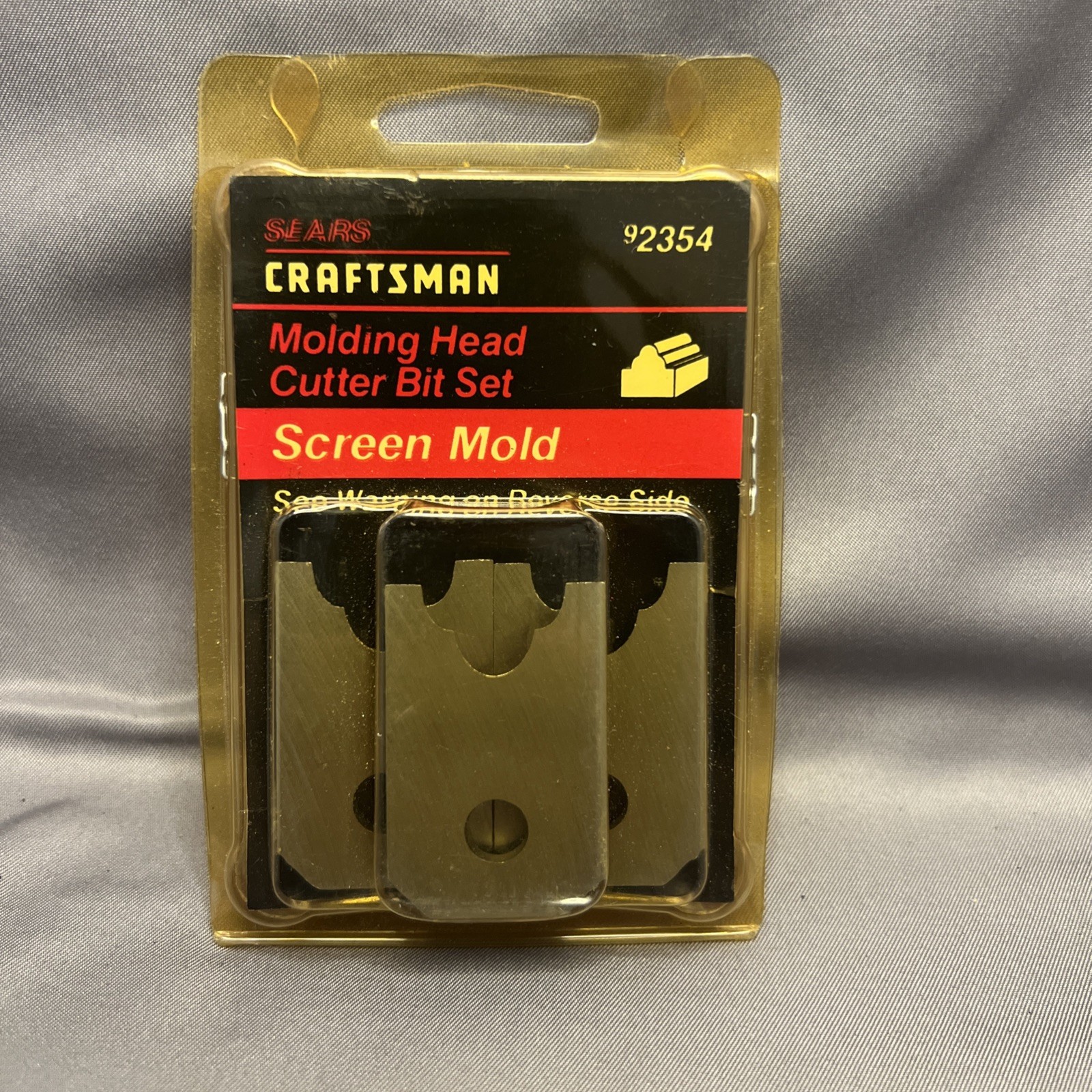 Sears Craftsman 92354 Molding Head Cutter Bit Set - Screen Mold - NOS